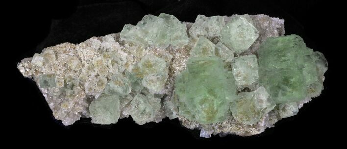 Sea Green, Fluorite on Quartz - China #32492